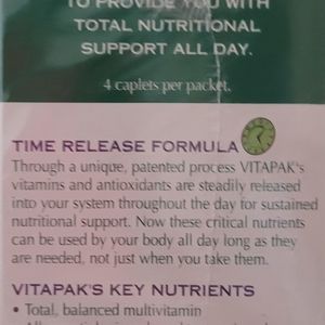 Vitapak- The Vitamin Powerpak- Time Release Formula